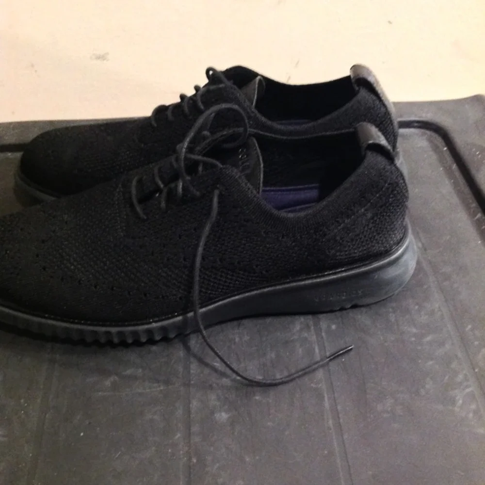 Cole Haan ZeroGrand Men's‎ Knit Oxford Shoes Size 10 Black